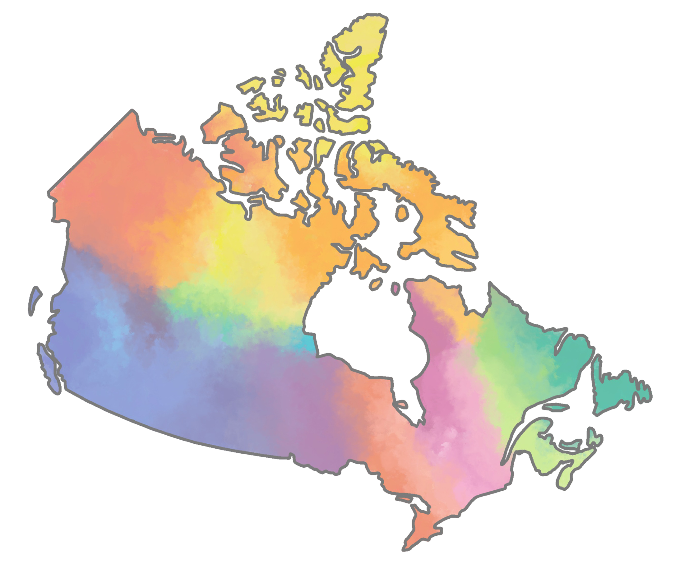 graphic map of canada