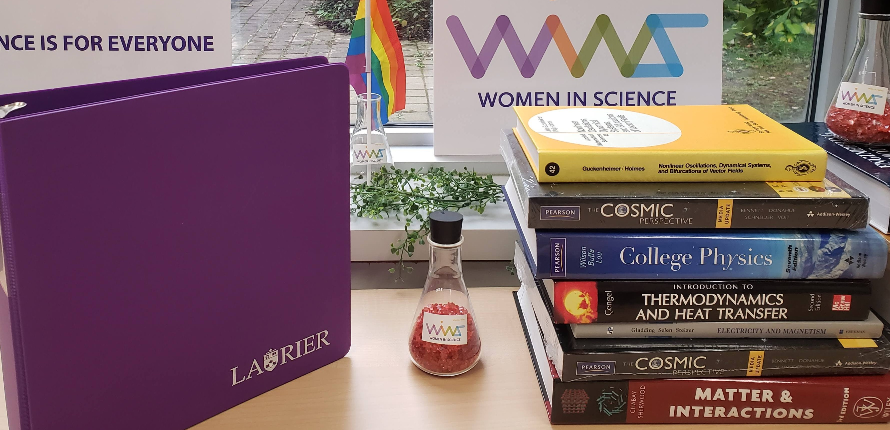 Books and notebook on a desk