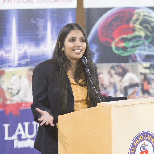 Shohini speaking at the launch